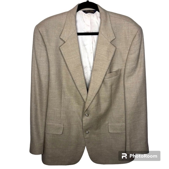 Brooks Brothers Men’s Tan Tweed Blazer Jacket Sports Coat Size 44 - Picture 1 of 13
